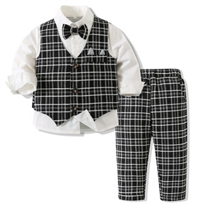 <span class=keywords><strong>Baby</strong></span> <span class=keywords><strong>Boy</strong></span> <span class=keywords><strong>Gentleman</strong></span> Pak Kids Lange Mouwen Shirt + Broek + Vest 3 Stks/<span class=keywords><strong>set</strong></span> Kids Jongens Kleding <span class=keywords><strong>Set</strong></span> Tz21 - Product Image 4
