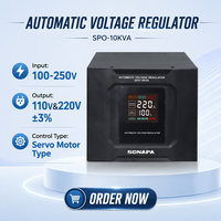 Stabilisateur de tension AC servo SONAPA modèle de bureau SPO-10KVA monophasé avec affichage LED 50/60Hz 110V-220V