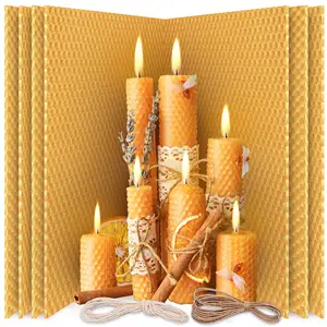 Colorful DIY Honeycomb Beeswax Candles Supplier For Festival
