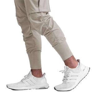 Custom Logo Sportswear Track <b>Trousers</b> with <b>Drawstring</b> Pockets Mid Waist Joggers for Men-Casual Cargo Pants with Logo Printing - Product Image 4