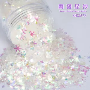 New Arrival Nail Arts Chunky Glitter Powder For Glass Tumbler Stars Flowers Moons Hearts Mixes Sizes