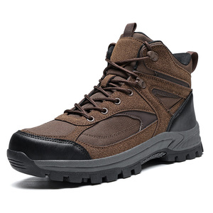 Zapatillas de Montaña de Media Caña en Gamuza Marrón con Puntera Reforzada y Cordones, Ideales para Senderismo y Fin de Semana en Zonas Rurales - Product Image 1