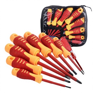 <b>Screwdriver</b> Set 8 Pc Insulated Anti Slip Handle Cross Flat Head Diy Repair Tool Kit - Product Image 1