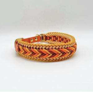 Handgefertigtes Makramee Set aus Geflochtenem und Reflektierendem Nylon-Kletterseil Paracord, Bestehend aus Hundehalsband und Leine - Product Image 2