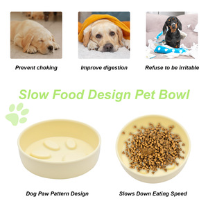 Plato de silicona con diseño de huella para alimentación lenta de mascotas, antideslizante y antichoking, para perros y gatos - Product Image 3
