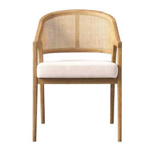Fauteuil <span class=keywords><strong>en</strong></span> bois de chêne massif avec dossier <span class=keywords><strong>en</strong></span> <span class=keywords><strong>rotin</strong></span> au design nordique Chaises de <span class=keywords><strong>salle</strong></span> à <span class=keywords><strong>manger</strong></span> <span class=keywords><strong>en</strong></span> canne française <span class=keywords><strong>pour</strong></span> restaurant café - Product Image 6