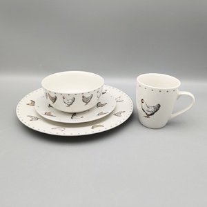 เซรามิ<span class=keywords><strong>ก</strong></span>พอร์ซเลน<span class=keywords><strong>ไก่</strong></span>ออกแบบชุดอาหารเย็นสัตว์บนโต๊ะอาหารขายส่ง - Product Image 2