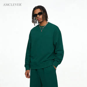 Sudadera de cuello redondo de 350GSM para hombre, personalizable con logo, lisa, oversize, de mezcla de algodón y forro polar, duradera, estilo Canadá Alemania - Product Image 2