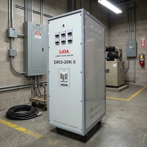 Régulateur de tension automatique triphasé LiOA DR3-20KII 20 kVA, large plage d'entrée 160 V-430 V pour l'alimentation des appareils électroniques sensibles - Product Image 1