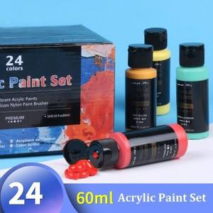 Juego de pigmentos de <span class=keywords><strong>dibujo</strong></span> artístico profesional al por mayor, juego de pintura acrílica de 24 colores, juego de pintura acrílica - Product Image 6