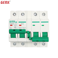GERK Commutateur de transfert de puissance double 1/2/3/4 pôles 32A 63A 125A avec disjoncteurs miniatures (MCB) interbloqués 5kA