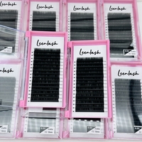 Extensions de cils en soie velours noir mat cachemire, volume 0.03 0.05 0.07, plateau de cils individuels, vente en gros, plateaux de cils marque privée