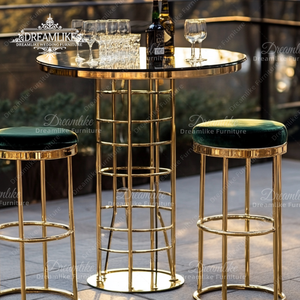 Table de bar mobile portable en acier inoxydable moderne de haute qualité pour les événements de mariage et l'utilisation hôtelière - Product Image 2