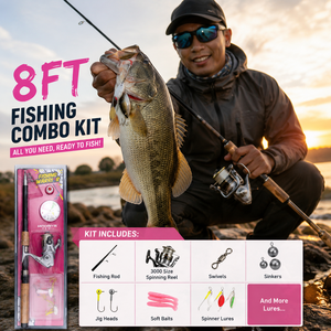 Canne à pêche spinning légère en fibre de carbone à 30 % avec poignée en fibre de carbone, portable pour l'utilisation en eau douce à la plage et au lac - Product Image 3