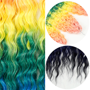 Extensions de cheveux synthétiques en fibre haute température, 300g, 22 pouces, style <span class=keywords><strong>Ariel</strong></span> Curl, Water Wave, Twist Crochet - Product Image 3