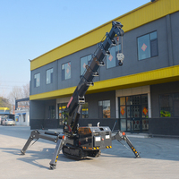 3~18 Ton Alat Angkat Boom Spider Crawler Hidrolik Bekas Konstruksi, Crane Kecil