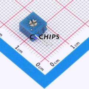 Resistencia Ajustable/Potenciómetro 3362S-203-3H, Componente de Orificio Pasante (THT)-3P, Resistencia de 7x6.8mm, 20kOhm, 10%, 500mW, 250ppm ℃ - Product Image 1