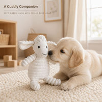 Jouet interactif pour chien et chat, en peluche douce, agneau, renard, lion, 40 cm, avec son