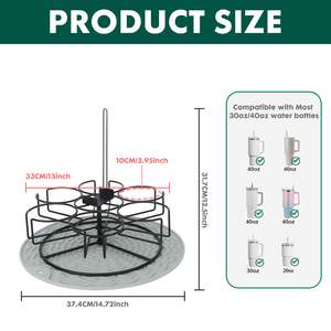 Organizador de Botellas de Agua, Escurridor para Vasos Stanley de 40 oz, Giratorio 360°, para Vasos Stanley, Owala, Yeti, Simple y Moderno - Product Image 3
