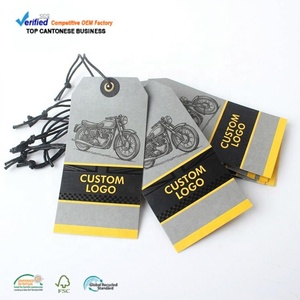 Étiquettes de vêtements personnalisées à bas prix avec impression de logo et nom, étiquettes suspendues en papier pour vêtements avec cordon - Product Image 4