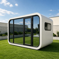 Kleine Apple Cabin Ruimtecapsule Huis Prefab Gemoduleerd Tiny House Panoramisch Glazen Tuin Kantoor Pod Mobiel Huis Cabin