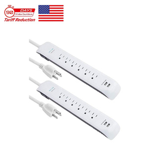 USB Surge Protector Power Strip with 6 Outlets 2 USB a &amp; 2 Type-C Ports 15A ETL Certified <strong>Extension</strong> <strong>Socket</strong> Power <strong>Bar</strong> - Product Image 2