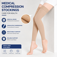 Bas de contention médical sans pieds, à compression graduée, pour femmes, vente en gros OEM