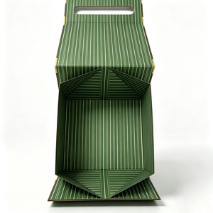 Foldable Gift <b>Box</b> with PU Handle, Full-Color Print Custom Logo, Eco-Friendly Cardboard Packaging for Presents & Storage - Product Image 5