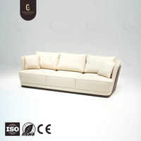 Elegante Ensemble canapé modulable en cuir véritable au design unique et luxueux Canapé de salon à trois places pour villa Mobilier de maison