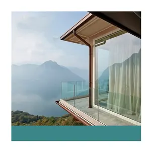 Balustraden-Design für Balkon Veranda Schwimmbad Aluminiumzaun Aluminium-Handgleis Glaszaun