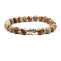 Bracelet personnalisé en pierres naturelles œil de tigre, 7 chakras, perles de 8 mm, bracelet en pierres précieuses, bijoux de créateur