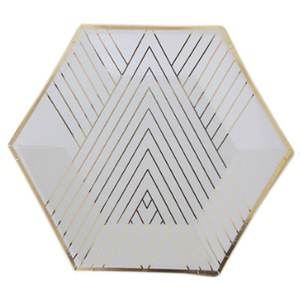 Wholesale Price Disposable Hexagonal 8 Inch Paper Plate for Carnivals and Festivals - Product Image 2