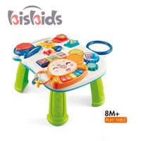Jouets éducatifs précoces poussette musicale 5 en 1 Table d'apprentissage chariot de marche en plastique bébé pousser marchette pour les enfants