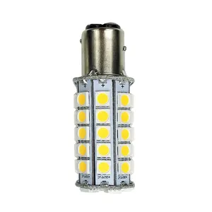 24V BAY15d 46SMD 6W Bayonet LED Marine Bulb BA15d Navigation Marine 10-30V 12V Lamp Light Bulb Brightest