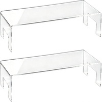 Support de présentation en acrylique transparent, étagère en forme de U transparente pour la présentation de produits en magasin et l'exposition de objets de collection sur bureau