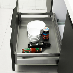 Accessoires pour armoires de cuisine en acier inoxydable, panier coulissant en fil métallique, paniers de rangement pour tiroirs de cuisine à fermeture douce, ancien placard - Product Image 2