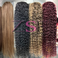 Vente en gros # Perruques bouclées Pixie en cheveux indiens bruts alignés sur les cuticules, avec mèches et dentelle HD transparente, pour femmes noires (4/27)