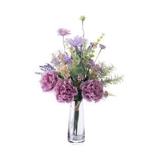 Bouquet de fleurs de pivoine artificielles Xuanruo en tissu tissé plastique pour décoration de mariage CF01387 - Product Image 5