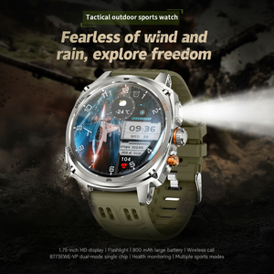 Smartwatch V95 2026 per Uomo, Schermo Amoled da 1,75 Pollici, Chiamate Bluetooth, Torcia, Impermeabile IP68, Monitoraggio Salute, Fitness Tracker - Product Image 1