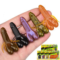 Lot de 10 leurres souples 4g 6g style Fat Senko avec pattes, appât Beaver Finesse Craw pour la pêche en eau douce Texas et Wacky Rig
