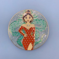 Épingles en métal de haute qualité, couleur nacrée, émail dur personnalisé, épinglette avec paillettes transparentes