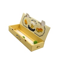 Boîte en Carton pour Dessert pâtisserie jaune, vente en gros, pliable, supermarché, stockage de détail, boîte d'emballage de gâteau au fromage sucré
