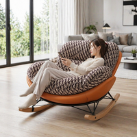 Fauteuil Pingouin Contemporain pour Adultes, Canapé Relaxant Moderne pour Salon, Bureau à Domicile, Balcon avec Fonction Bascule