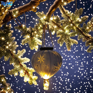 Lanterne solaire suspendue <span class=keywords><strong>Arden</strong></span> Garden Patio Pathway LED à lumière vacillante, en forme de montgolfière, étanche, à intensité variable, pour les fêtes - Product Image 5