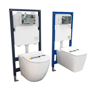 PATE Modern WC One Piece Ceramic Toto Wall Hung Toilet Tanks Concealed For Apartment Hotel