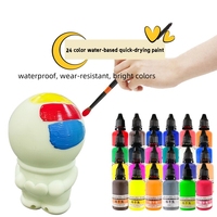 Peinture acrylique professionnelle Paul Cézanne pour technique de coulée, 24 couleurs 30ml, kit d'art fluide DIY pour étudiants, enfants, toile, verre