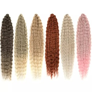 <span class=keywords><strong>Ariel</strong></span>-mechones de pelo sintético para mujer, mechones de pelo trenzado de onda profunda, ondulado al agua, largo, de ganchillo, fabricante al por mayor - Product Image 1