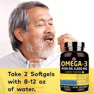 Aceite de Pescado Natural de Aguas Profundas OEM, Rico en Omega-3, EPH y DHA, para la Salud Cerebral y Cardiovascular, Cápsulas de Gel Suave con Sabor a Limón para Adultos - Product Image 3