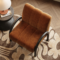 Luxuriöse Stühle im Antik-Retro-Stil, Nordische Möbel, Moderner Hotel-Sessel, Metall-Samt-Loungesessel für Wohnzimmer, Büro und Lounge