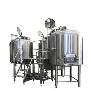 Equipo de elaboración de cerveza, 2000L, 3000L, tres recipientes, para la venta comercial